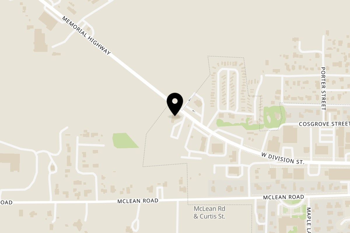 Map showing the location of Mexico Cafe on 1320 Memorial Hwy in Mount Vernon